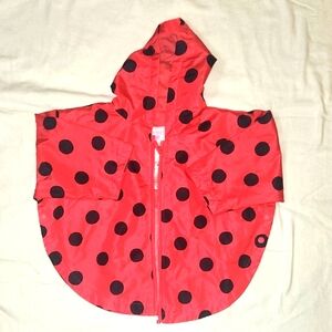 Kids Red Polka Dot Hooded Jacket